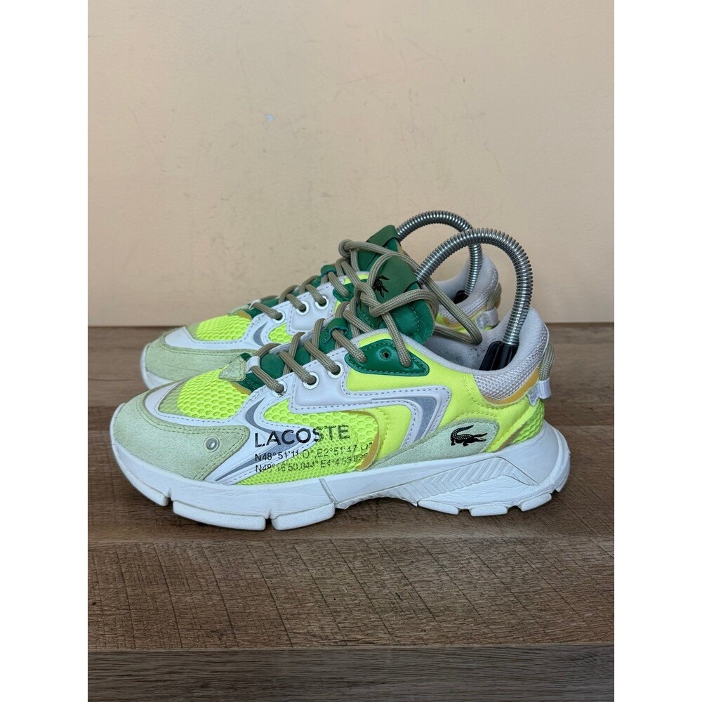 Lacoste Women's L003 Neo Sneakers size 7 shoes yellow / off white